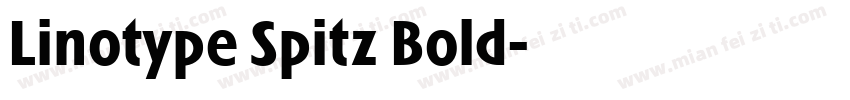 Linotype Spitz Bold字体转换